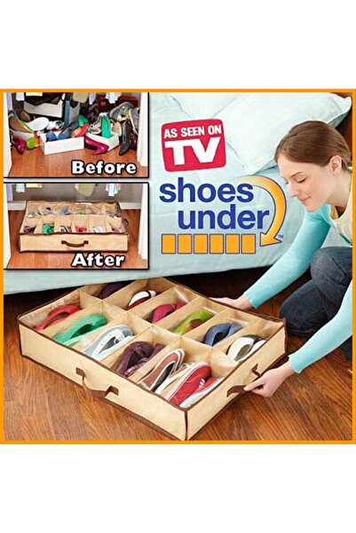 HerEveOyuncak Ayakkabı Saklamaa Çantası 12 Bölmeli Shoes Undder (GQ)