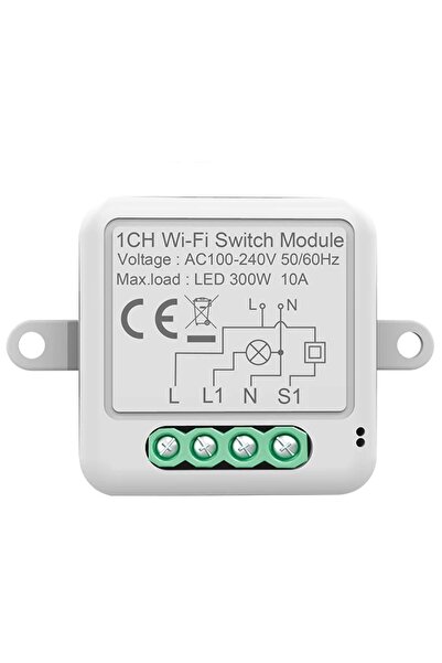 Choice1 مفتاح كهربائي ذكي من نوع Tuya مزود بتقنية واي فاي، أبيض اللون، بمفتاح...