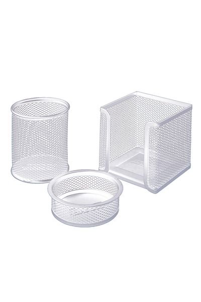 Bigpoint |   Metal Desk Organizer Set of 3, Anti-Slip Base and Metal Pen Holder - Paper Holder - Paper Clip