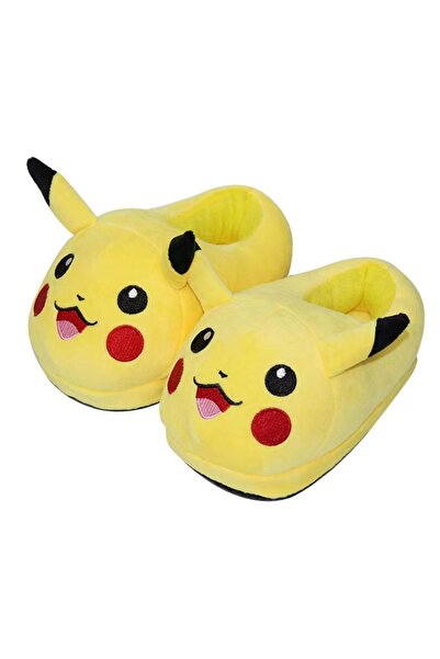 Choice شبشب قطن دافئ شتوي بتصميم بيكاتشو الأصفر، مقاس 26 سم، من سلسلة بوكيمون...
