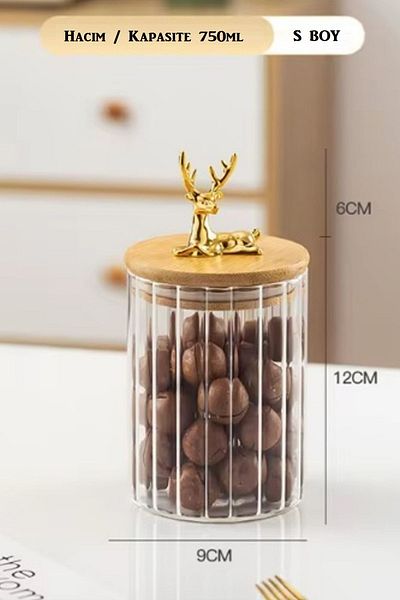 HUBBYCHEF Glass Jar Silicone Bamboo Lid Jar