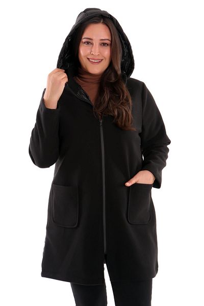 Metpoint Trend42plus Back Quilted Front Stamp Black Coat