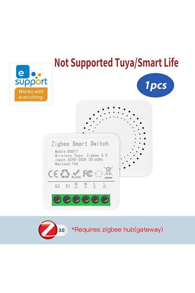 Choice 1PCS 16A ZigBee Smart Switch Module eWeLink App DIY Smart Breaker Relay for SmartThings Alice Alexa