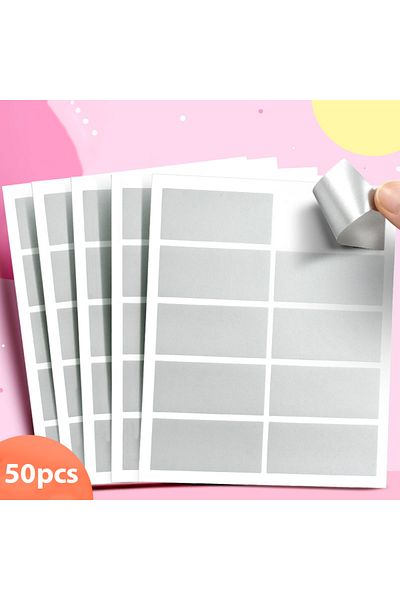 Choice 50pcs 50 Pcs Pvc Scratch Off Labels Sticker For Party Activity Favors Kid's Stationery Sticker
