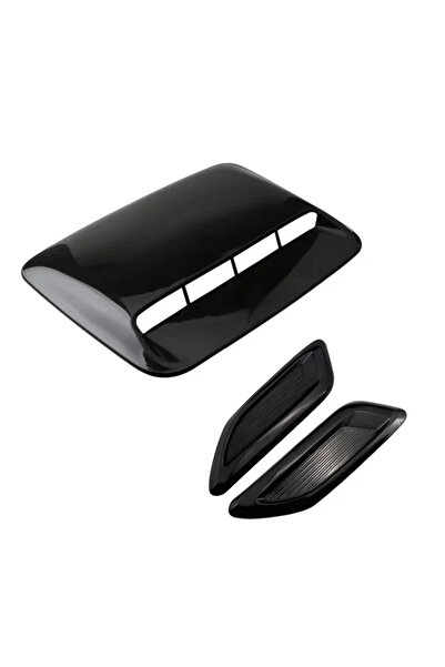 Choice4 3PCS black Air Outlet Cover Decoration Trim Universal Plastic Car Hoo...