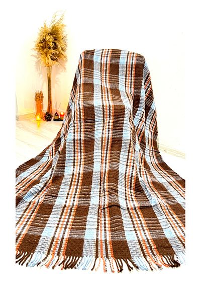 EYPRICH Scotch 1St Class Quality 100% Cotton Honeycomb Patterned Single Person Blanket