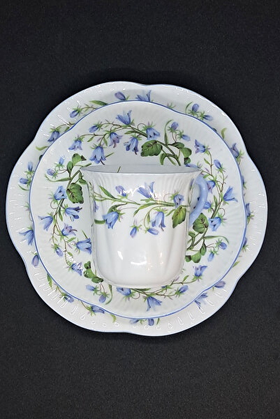 ABBETC Shelley Harebell 13590 Fine Bone China Antique Double Coffee 3 Pieces 130 ml