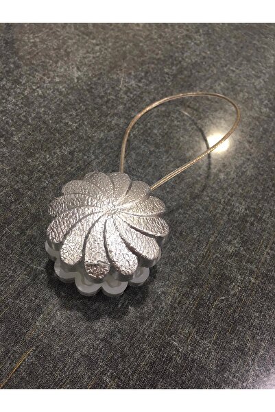 NİVEMESHOME Ασημένια πόρπη κουρτίνας Nivemeshome χωρίς πέτρες