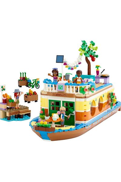 LEGO Friends Canal Boat House 41702 – Creative Toy Building Set for Children Ages 7 and Up (737 Pieces)