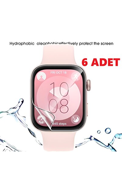 aheaks Huawei Watch Fit 3 Akıllı Saat Ekran Koruyucu Nano Jelatin 6 ADET - İn...