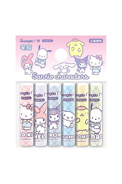 Choice 6pcs 1bag 6pcs/bag Kawaii Sanrio Pencil Cap Cartoon Hello Kitty Kuromi Pen Topper Covers Pencil Exte