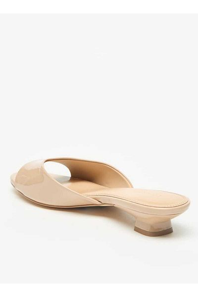 Celeste Women's Solid Slip-On Sandals with Kitten Heels