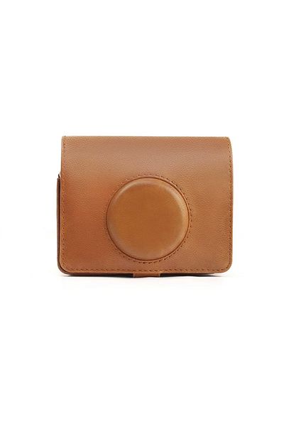 IGRARK Brown Retro Leather Case for Fujifilm Instax Mini EVO Instant Camera Storage Bag Hard Protective She