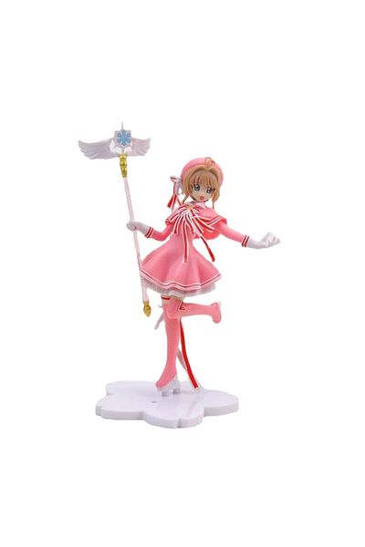 Choice Anime Lovely Pink Card Captor SAKURA 15CM Action Figures Models PVC Figure Model Car Cake Decorat...