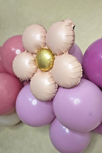 PEKSHOP Retro Daisy Retro Pink Color Daisy Foil Balloon