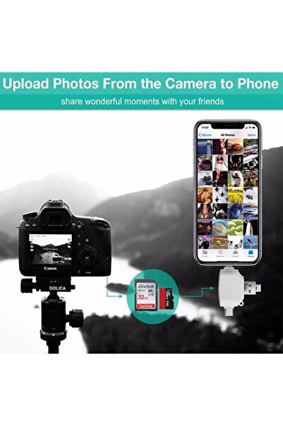 Foxyn Fxn-28 Android Iphone Type-c Lightning Usb Sd Micro Sd Kart Okuyucu Adaptör