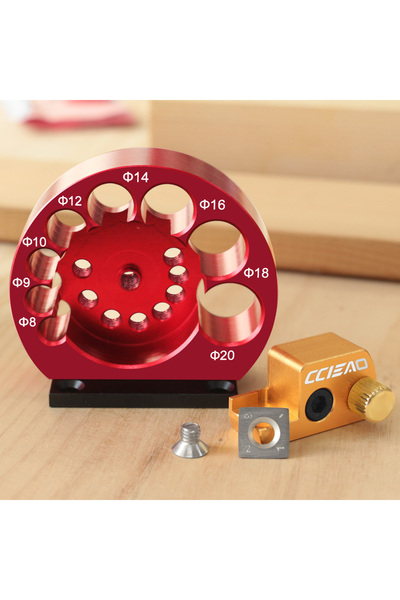 FNICEL 8-Hole Adjustable Dowel Maker Jig 8Mm-20Mm or Carbide Blades Woodworking Electric Drill Milling ...