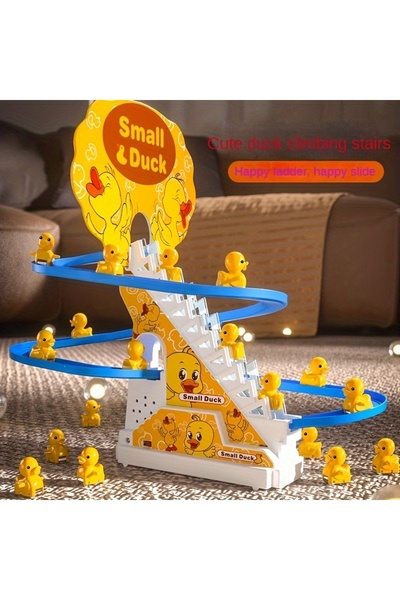 Choice 6 قطع من لعبة تسلق السلالم على شكل بطة صغيرة، زلاجة كهربائية، لعبة بطة...