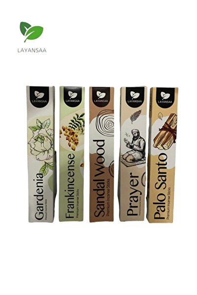 Layansaa 5 Kutu Özel Seçim 100 Adet Çubuk Tütsü