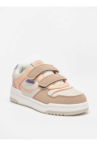 Lee Cooper Girls' Colourblock Sneakers with Hook and Loop Closure