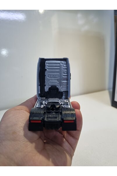 Hepsilazım Gri Diecast Model Araç 9 Cm Volvo FH Metal Çekici Oyuncak Tır Kafa