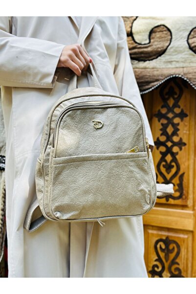 H&D COLLECTİON Soft Faux Leather Backpack