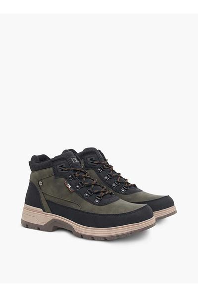LBL by Shoexpress Panelled Lace-Up Chukka Boots