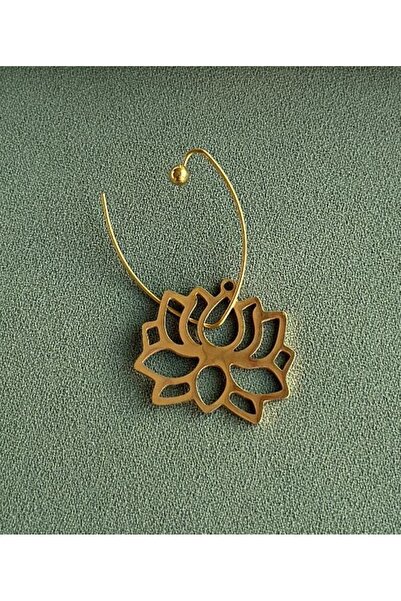 mos&more Çelik 2 Adet Zeytin Ağacı Ada Lotus Kadın Küpe