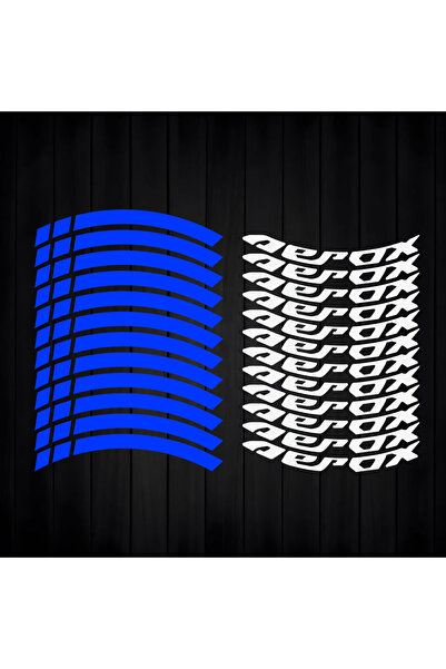 Choice4 مجموعة ملصقات عاكسة زرقاء اللون لعجلات دراجة ياماها أيروكس V1 وV2 مقا...