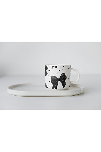 EYBaskı Tasarım كوب بورسلين أبيض مطبوع بشريط