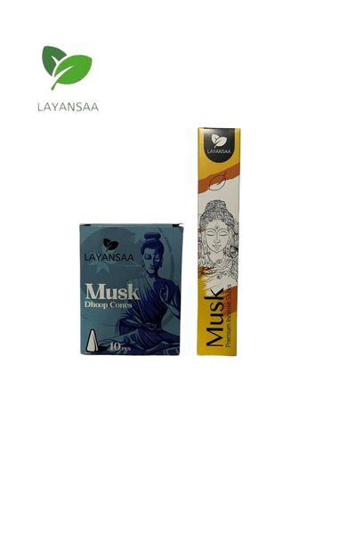 Layansaa Musk 1 Adet Geri Akış Tütsü Bir Adet Çubuk Tütsü