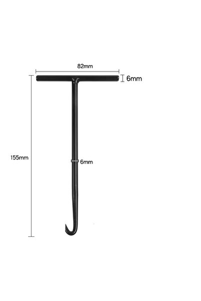 Choice1 خطاف زنبرك عادم دراجة نارية أسود بمقبض على شكل حرف T، مفتاح ربط زنبرك...
