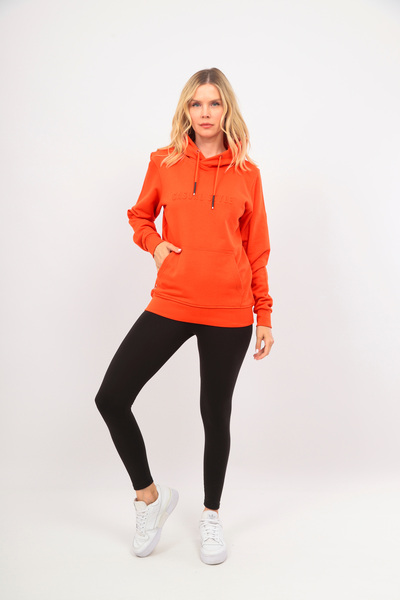 SOCCER Kapüşonlu Şardonsuz 3 İplik Kadın Sweatshirt 12170K