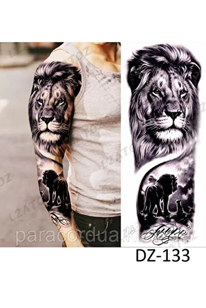 Tattoo Gerçekci Geçici Aslan Kol Kaplama Tattoo Dövme Modelleri