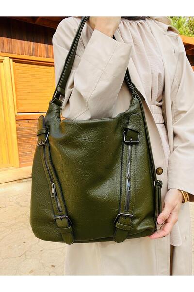 Çanta Trend Τσάντα ώμου πλάτης μεγάλου μεγέθους από μαλακό τεχνητό δέρμα