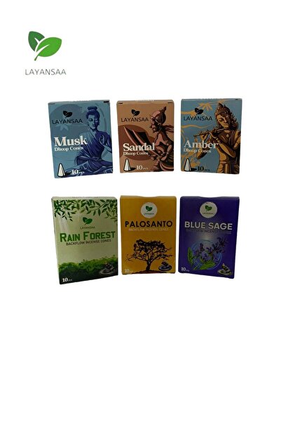 Layansaa 6 Paket 60 Adet Geri Akış Tütsü 6 Farklı Aroma