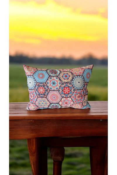 BARERMO 50x30 mini Throw Pillow, Throw Pillow, Cushion, Pillow, Seat Pillow, Patterned and Colorful Pillow
