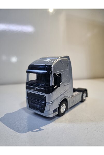 Hepsilazım Gri Diecast Model Araç 9 Cm Volvo FH Metal Çekici Oyuncak Tır Kafa
