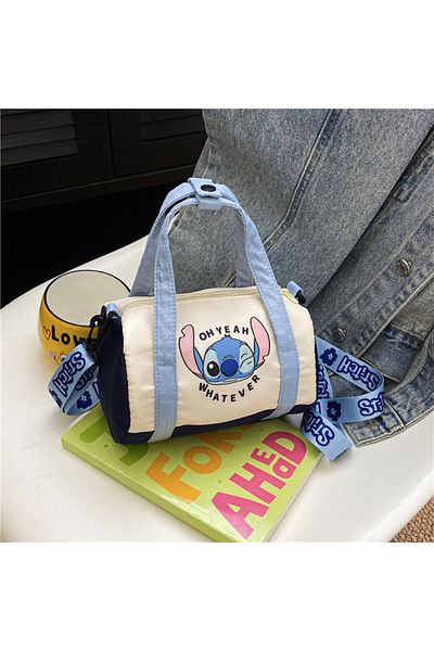 Choice 01 Cute Stitch Nylon Bucket Bag Portable Cartoon Shoulder Bag Fashion Women Casual Outdoor Satchel T