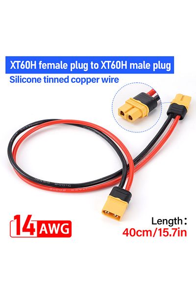 Choice Line Connector 1pcs Female 1pcs XT60H extension cable 40CM 14AWG XT60H Female Plug To XT60 Male Plug