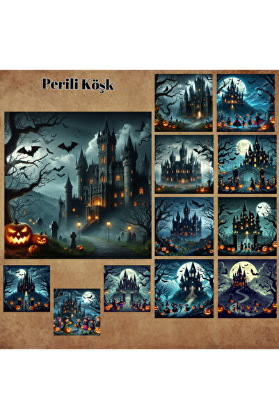 Pink Swan Craft Ukleta kuća Vintage 12 komada Scrapbook Bullet Journal Mat pl...