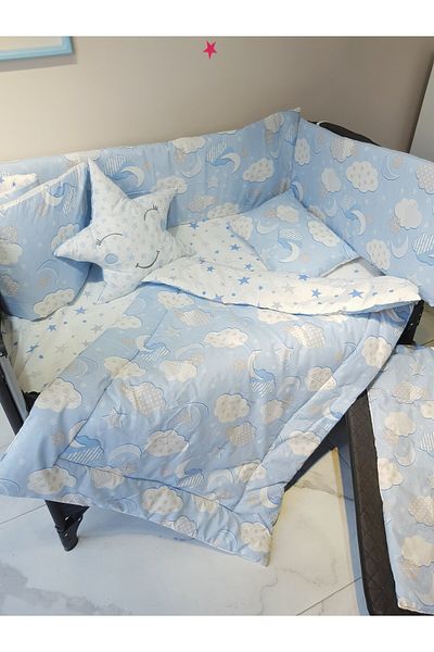 Baby Clime 70X110 Baby Sleeping Set - Mosquito Net - Moon Cloud Star (Excluding Park Crib)