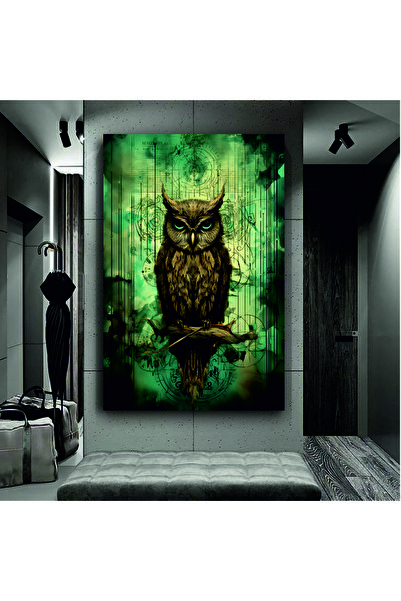 C2 STUDIO BAYKUŞ TEMALI ABSTARCT YAĞLI BOYA EFEKTLİ KANVAS TABLO