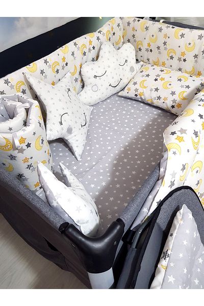 Baby Clime 70X110 Baby Sleeping Set - Mosquito Net - Crescent and Star Pattern (Excluding Park Crib)