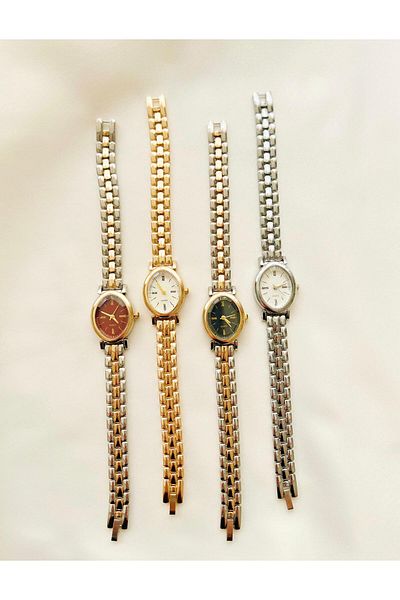 QUARTZ Silver Color Minimal Design Women's Wristwatch