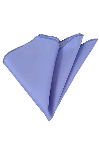 Exve Exclusive Blue Single Color Plain 100% Cotton Collar Handkerchief