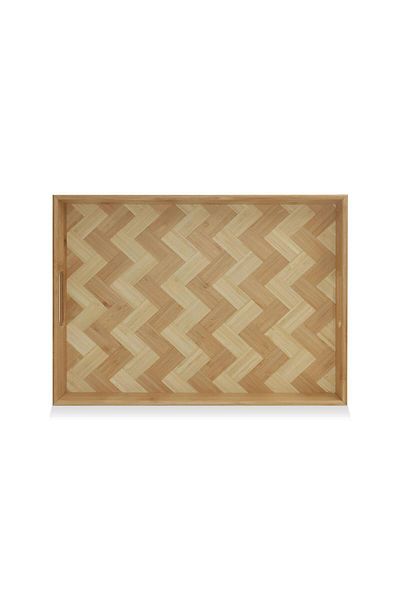 The Mia 40X30 cm Wicker Bamboo Tray - Tps0073