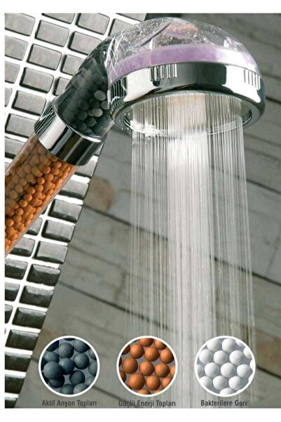 Hope Stone Beaded Water Saving Natural, Anti-Limescale Shower Head