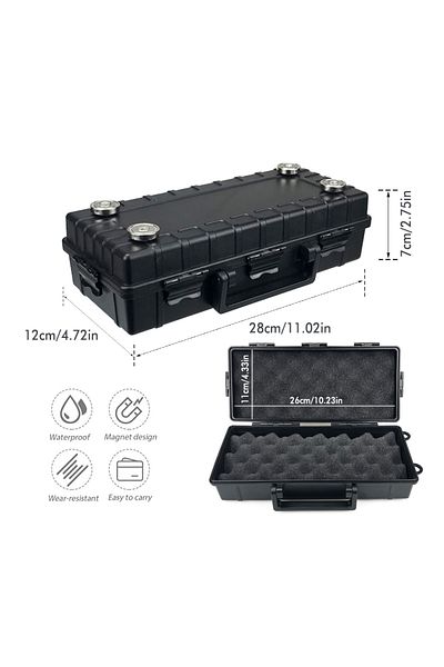 Choice black Magnetic Key Holder Under Car Hide Key Box with Strong Magnet Waterproof Magnetic Key Hider Ru