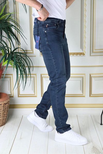 PHANTOM JEANS Μπλε Regular Fit Lycra Stretchy Denim Παντελόνι - Ανδρικό